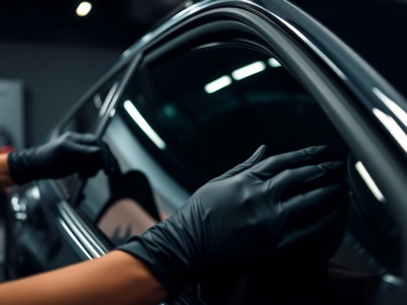 Professional window tinting process
